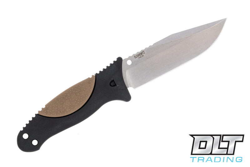 Hogue EX-F02 Black polymer with Flat Dark Earth OverMolded rubber insert (4.5" Tumbled 154CM) Fixed Blade Knife [35273] - product view 5