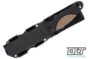 Hogue EX-F02 Black polymer with Flat Dark Earth OverMolded rubber insert (4.5" Tumbled 154CM) Fixed Blade Knife [35273] - product view 7