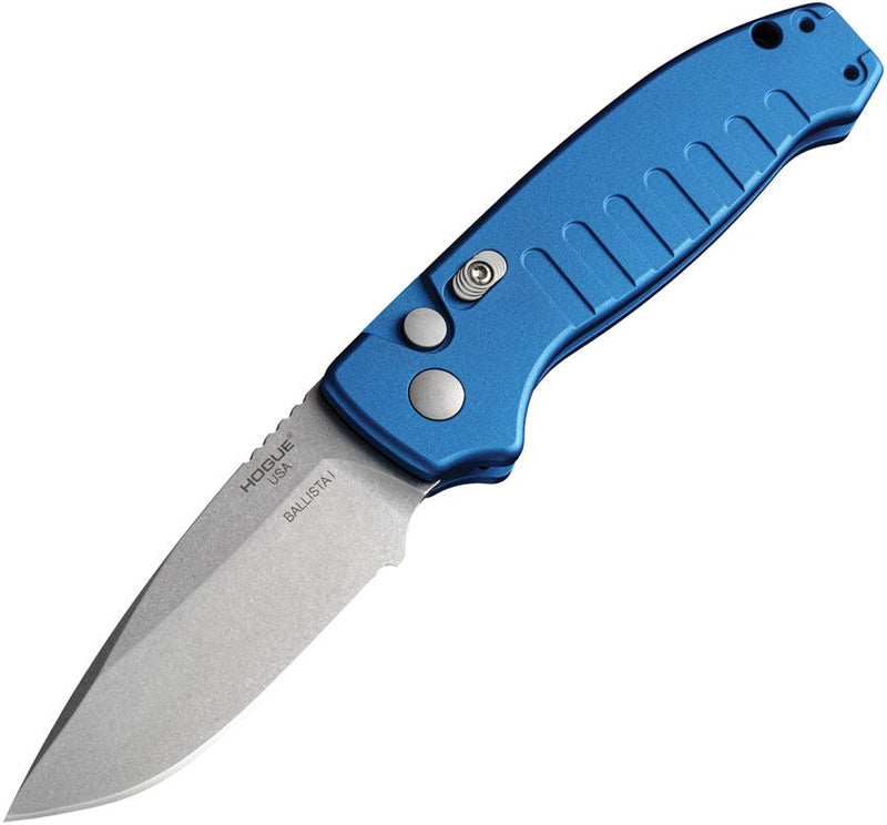 Hogue Auto Ballista Button Lock Blue Knife [64133]