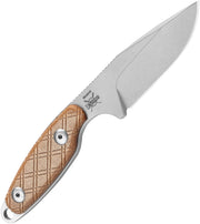 Kizer Muskrat Brown Micarta (3.15" 154CM) Fixed Blade Knife [1064C1] - product view 4