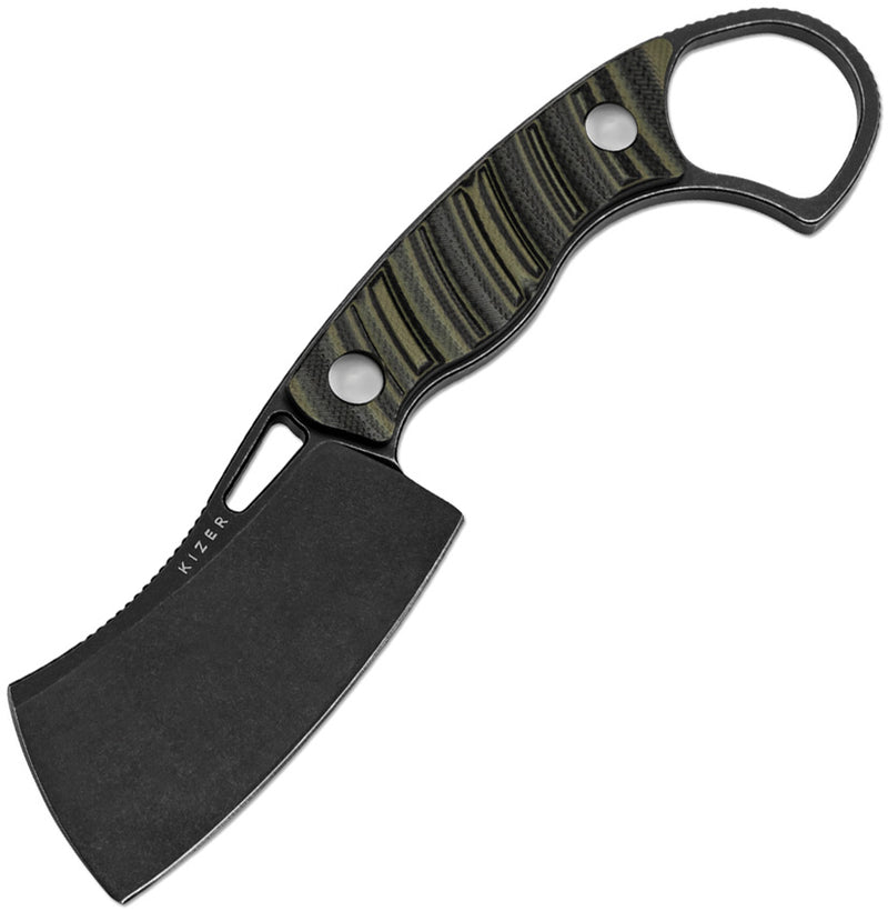 Kizer Little Rhino G10 (Olive Green & Black) (2.72" D2) Fixed Blade Knife [ 1065A3] - product view 1
