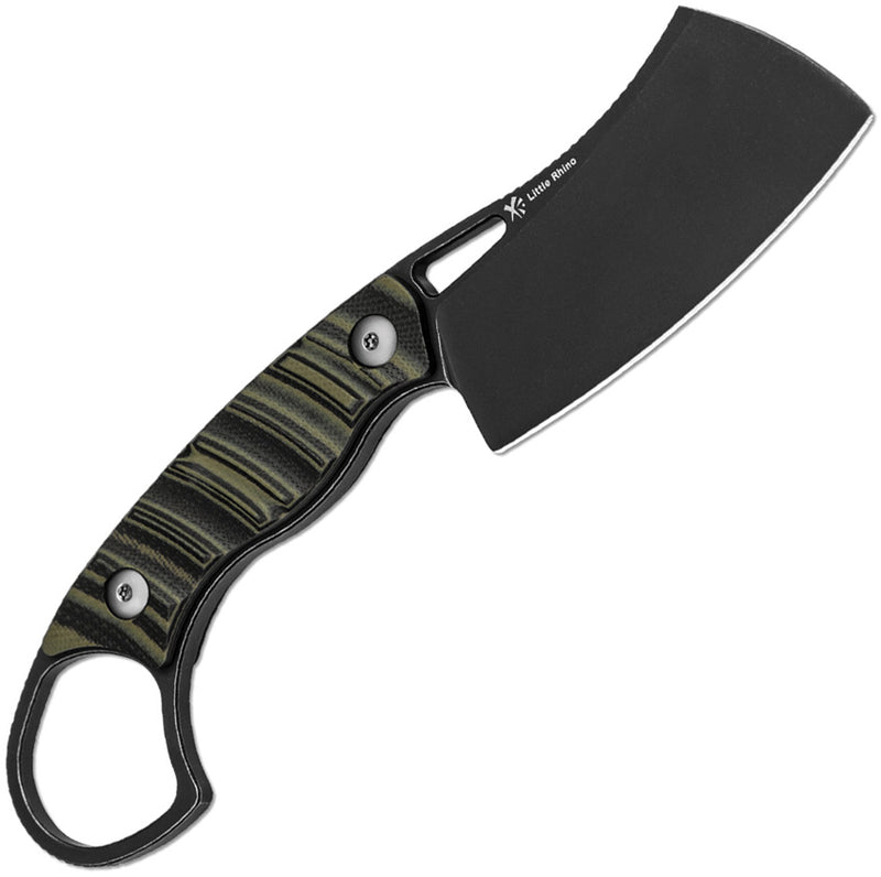 Kizer Little Rhino G10 (Olive Green & Black) (2.72" D2) Fixed Blade Knife [ 1065A3] - product view 4