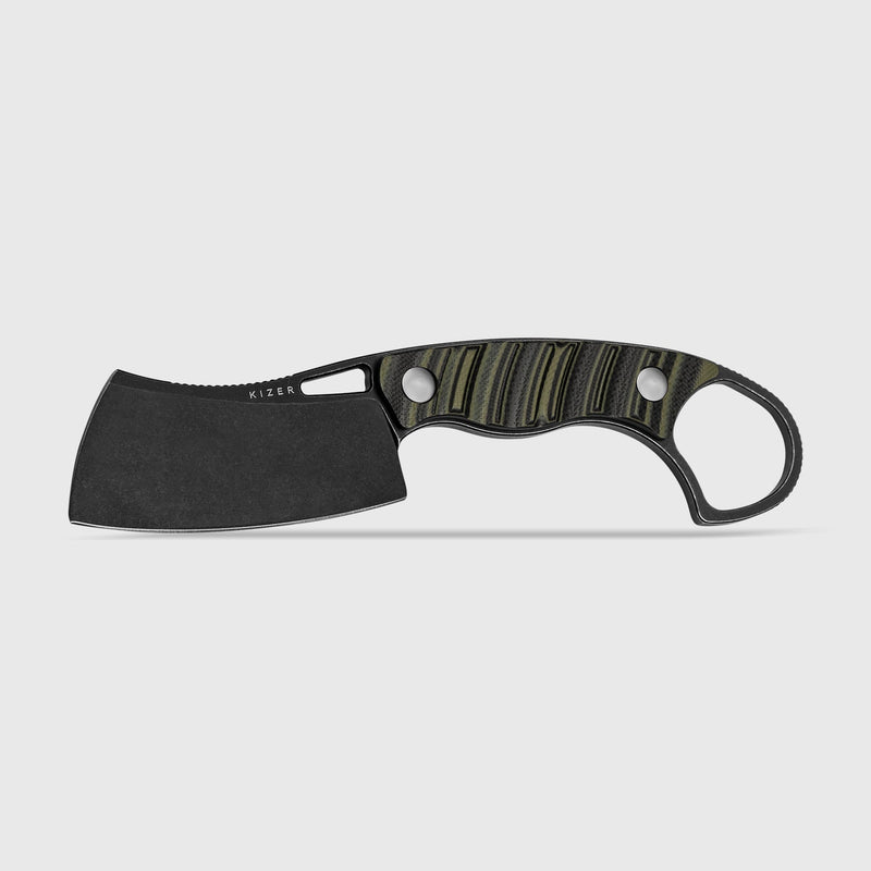 Kizer Little Rhino G10 (Olive Green & Black) (2.72" D2) Fixed Blade Knife [ 1065A3] - product view 6