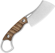 Kizer Little Rhino Brown Burlap Micarta (2.72" AEB-L) Fixed Blade Knife [ 1065A4] - product view 3