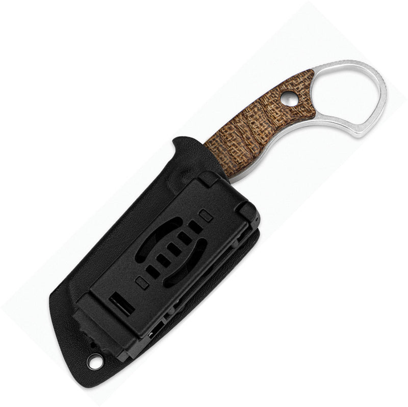 Kizer Little Rhino Brown Burlap Micarta (2.72" AEB-L) Fixed Blade Knife [ 1065A4] - product view 4