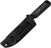 Kizer Militaw Black & Gold Aluminium & Gold Fat Carbon (3.83" S35VN) Fixed Blade Knife [1067A1] - product view 3