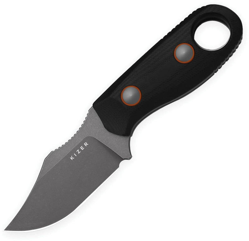 Kizer Beaver 2 Black G10 (2.75" Gray Stonewashed D2) Fixed Blade Knife [1078A3] - product view 1