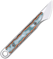Kizer Cannoli Multicolored vortex pattern micarta (1.00" Satin AUS-10) Fixed Blade Knife [1089A1] - product view 1