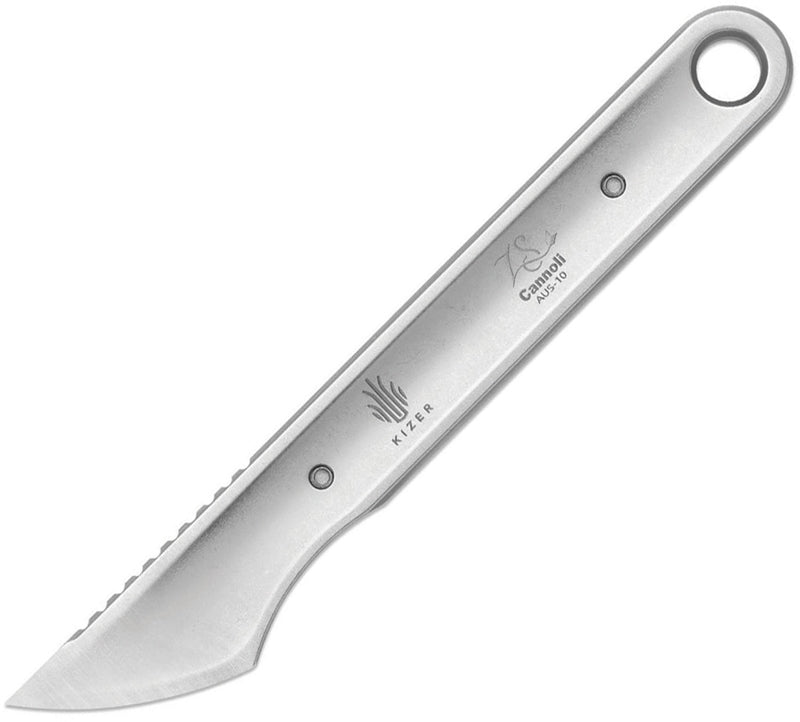 Kizer Cannoli Multicolored vortex pattern micarta (1.00" Satin AUS-10) Fixed Blade Knife [1089A1] - product view 2