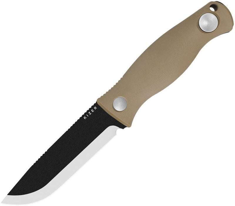 Kizer Polaris Fixed Blade Tan [1100A4]