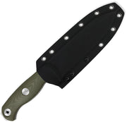 Kizer Drop Bear Fix 7 Green Micarta (6.51" Stonewashed AEB-L) Fixed Blade Knife [1103A1] - product view 3