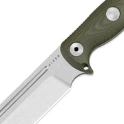Kizer Drop Bear Fix 7 Green Micarta (6.51" Stonewashed AEB-L) Fixed Blade Knife [1103A1] - product view 7