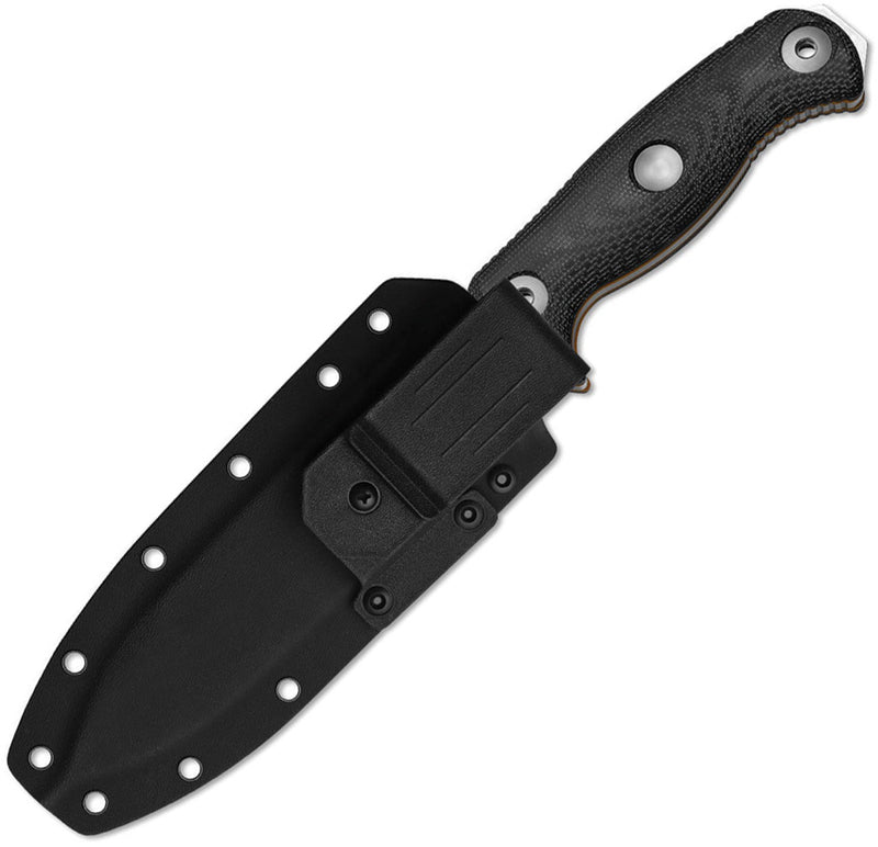 Kizer Drop Bear Fix 7 HexShox™ Black & Orange Micarta & TPE AEB-L Fixed Blade Knife [1103HSD1] - product view 2