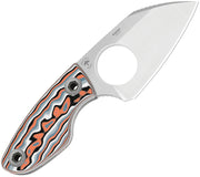 Kizer Nightjar Multicolored vortex pattern micarta AUS-10 Fixed Blade Knife [1114A3] - product view 4