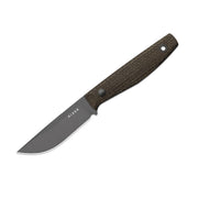 Kizer Dingo Brown Micarta (3.51" Gray PVD Coating & Stonewashed AEB-L) Fixed Blade Knife [1121A1] - product view 4