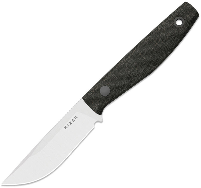 Kizer Dingo Black Micarta (3.51" Satin AEB-L) Fixed Blade Knife [1121A2] - product view 1