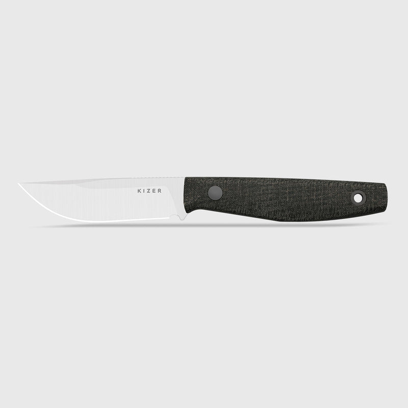Kizer Dingo Black Micarta (3.51" Satin AEB-L) Fixed Blade Knife [1121A2] - product view 3