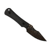 Kizer Bone Black Micarta (3.23" Acid-Washed Copper Damascus) Fixed Blade Knife [1122A2] - product view 6