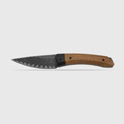 Kizer Momo Fix 3 Brown & Black Mkuruti Wood & G10 (3.2" Acid-Washed & Stonewashed Takefu VG-10 Damascus) Fixed Blade Knife [1124A1] - product view 4