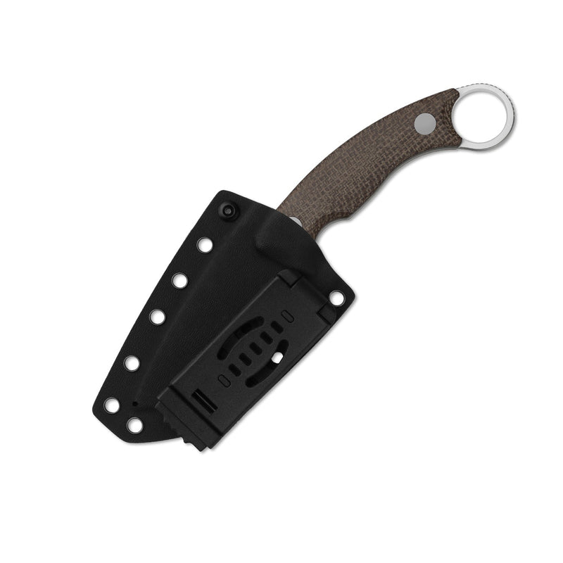 Kizer Cabox II Brown Micarta (3.59" Satin AEB-L) Fixed Blade Knife [1128A2] - product view 6