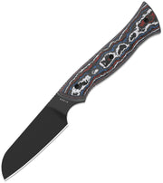 Kizer Whip Tail Multicolored FatCarbon Nebula & GID G10 (3.25" Black Coating CPM 10V) Fixed Blade Knife [1131A1] - product view 1