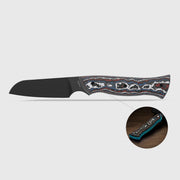 Kizer Whip Tail Multicolored FatCarbon Nebula & GID G10 (3.25" Black Coating CPM 10V) Fixed Blade Knife [1131A1] - product view 3
