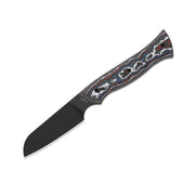 Kizer Whip Tail Multicolored FatCarbon Nebula & GID G10 (3.25" Black Coating CPM 10V) Fixed Blade Knife [1131A1] - product view 4