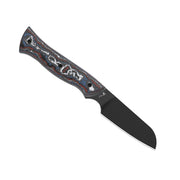 Kizer Whip Tail Multicolored FatCarbon Nebula & GID G10 (3.25" Black Coating CPM 10V) Fixed Blade Knife [1131A1] - product view 5