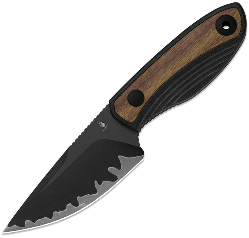 Kizer Finch Black & Brown Black G10 & Mkuruti Wood 3-layer Composite Steel Fixed Blade Knife [1134A1] - product view 1