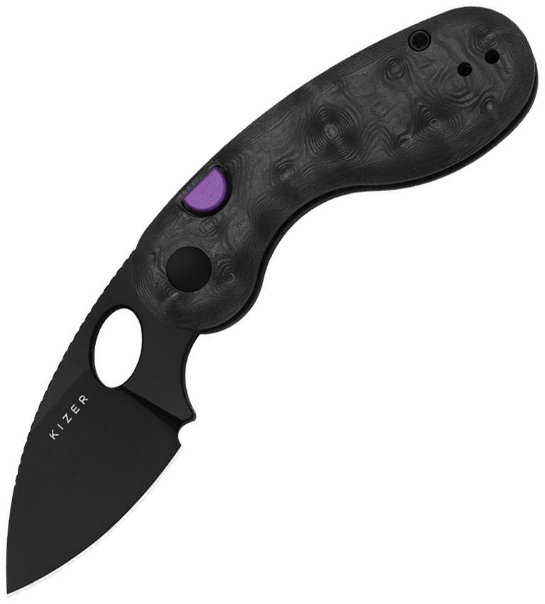 Kizer Microbe Button Linerlock CF Folding Knife [KI2742A3]