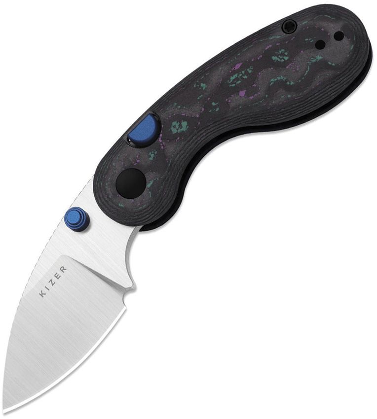 Kizer Microbe Button Linerlock CF Folding Knife [KI2742A4]