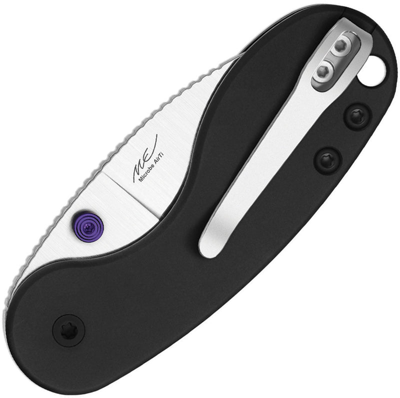 Kizer Microbe DSJ AirTi Black Aluminum (2.19" Satin S35VN) Folding Knife [KI2742DSJA1] - product view 2