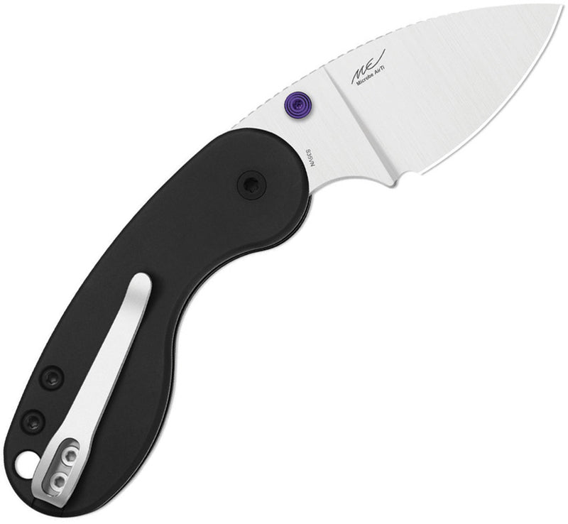 Kizer Microbe DSJ AirTi Black Aluminum (2.19" Satin S35VN) Folding Knife [KI2742DSJA1] - product view 3