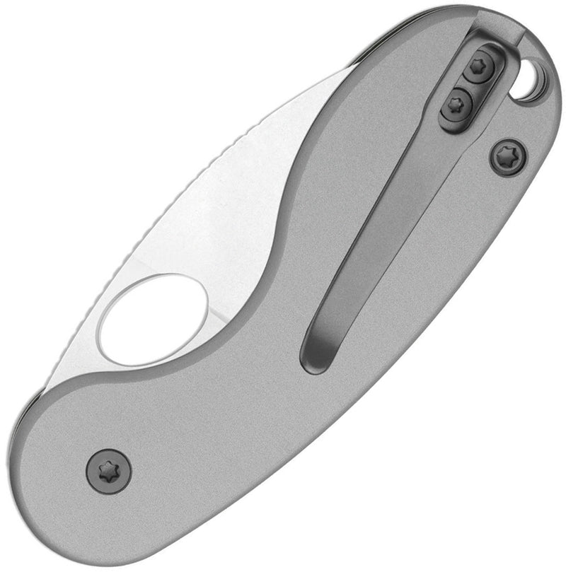 Kizer Microbe TSJ AirTi Light Gray Aluminum (2.14" Stonewashed S35VN) Folding Knife [KI2742TSJA1] - product view 2