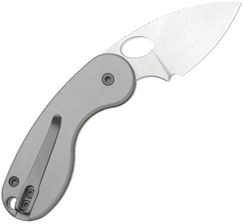 Kizer Microbe TSJ AirTi Light Gray Aluminum (2.14" Stonewashed S35VN) Folding Knife [KI2742TSJA1] - product view 3