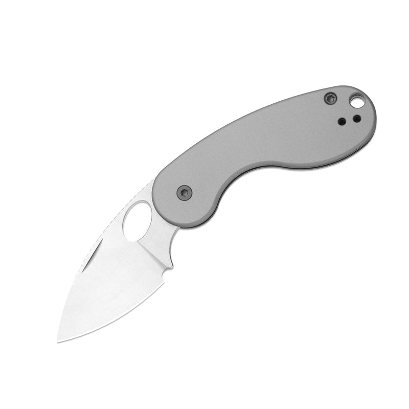 Kizer Microbe TSJ AirTi Light Gray Aluminum (2.14" Stonewashed S35VN) Folding Knife [KI2742TSJA1] - product view 5