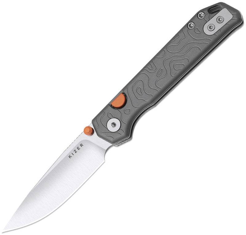 Kizer Begleiter 2.9 Gray Aluminum (2.97" Satin S35VN) Folding Knife [KI3458.2BDA1] - product view 1