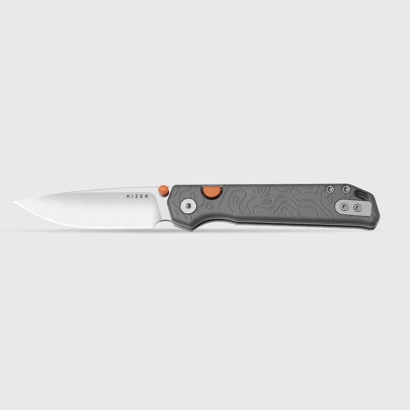 Kizer Begleiter 2.9 Gray Aluminum (2.97" Satin S35VN) Folding Knife [KI3458.2BDA1] - product view 4