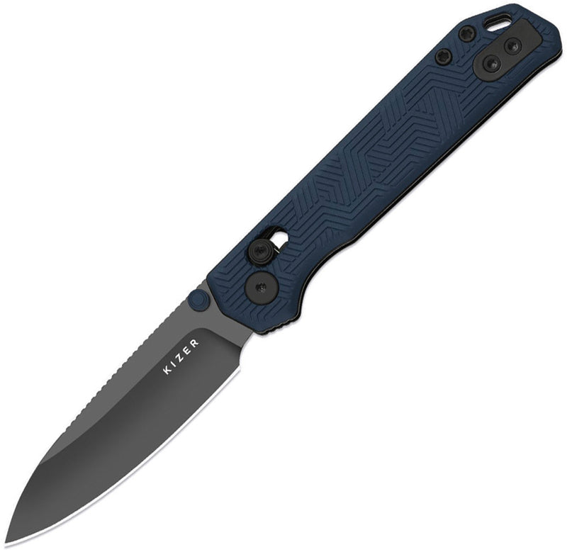 Kizer Begleiter 2.9 Blue Aluminum (2.97" Matte DLC Ultra S35VN) Folding Knife [KI3458.2CDA1] - product view 1