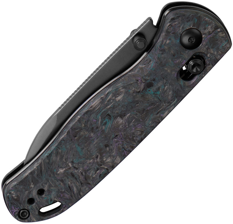 Kizer Drop Bear Black & Blue & Purple Fatcarbon (2.95" S35VN) Folding Knife [KI3619A4] - product view 5