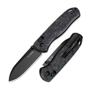 Kizer Drop Bear Black & Blue & Purple Fatcarbon (2.95" S35VN) Folding Knife [KI3619A4] - product view 7