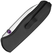Kizer Drop Bear Zero Black Aluminum (3.1" Satin Elmax) Folding Knife [KI3619BDA3] - product view 2