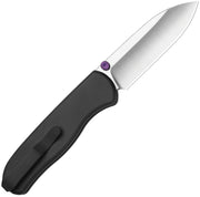 Kizer Drop Bear Zero Black Aluminum (3.1" Satin Elmax) Folding Knife [KI3619BDA3] - product view 3