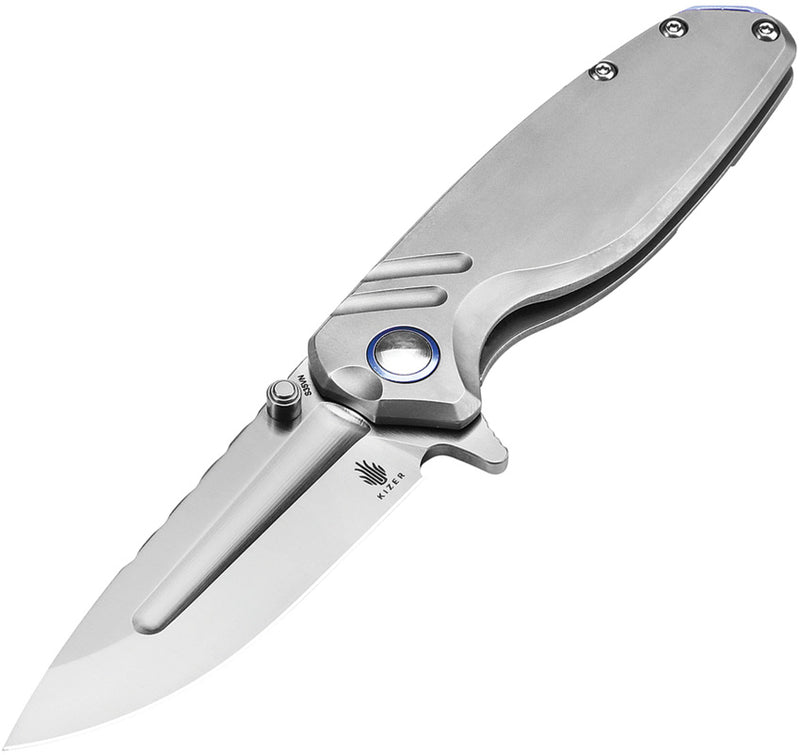 Kizer Ti'an Gray Titanium (3.00" S35VN stainless) Folding Knife [KI3624A1] - product view 1