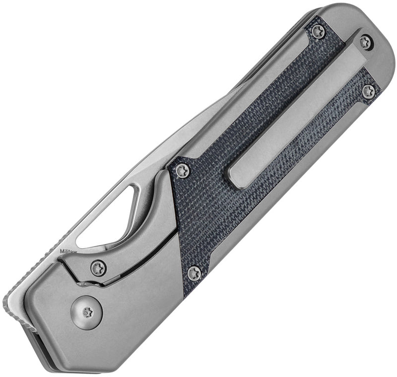 Kizer Militaw Black&Gray Titanium+Micarta (3.35" S35VN) Folding Knife [KI3634A1] - product view 2