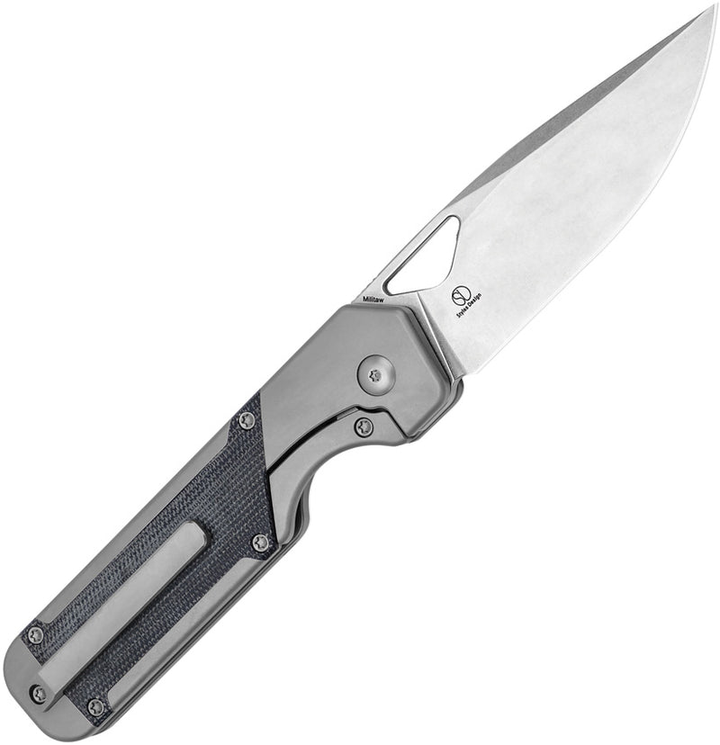 Kizer Militaw Black&Gray Titanium+Micarta (3.35" S35VN) Folding Knife [KI3634A1] - product view 3