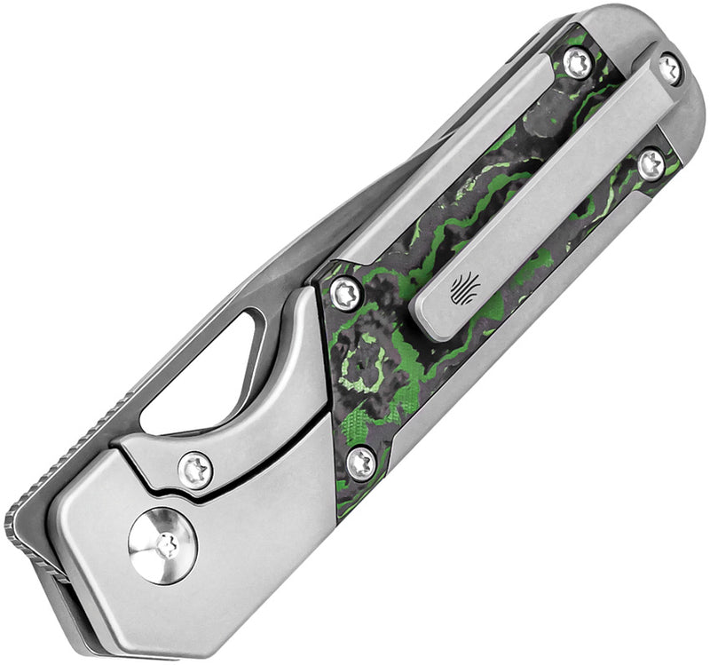 Kizer Mini Militaw multicolored Titanium+Jungle Wear (2.82" S45VN) Folding Knife [KI3634SA2] - product view 2