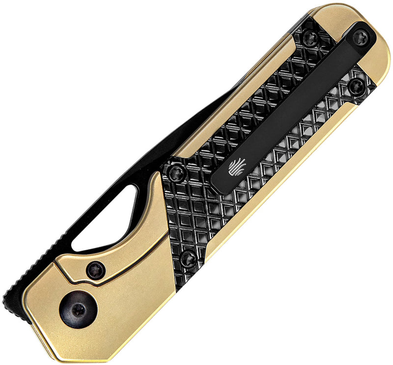 Kizer Mini Militaw Black&Gold Titanium+Zirconium (2.82" S45VN) Folding Knife [KI3634SA3] - product view 2