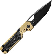 Kizer Mini Militaw Black&Gold Titanium+Zirconium (2.82" S45VN) Folding Knife [KI3634SA3] - product view 3