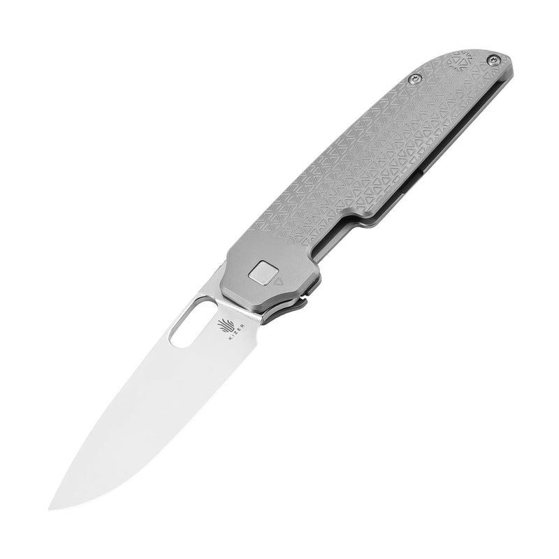 Kizer Varatas Gray Titanium (3.27" S35VN) Folding Knife [KI3637A1] - product view 5